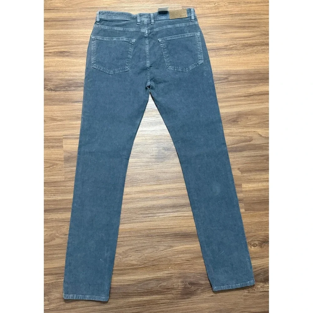 Johnnie-O Mens Wales Corduroy 5 Pocket Pants Charcoal Grey Straight Leg Sz 32x34